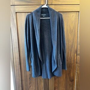 Barefoot Dreams Navy Open-Front Shawl Collar Cardigan